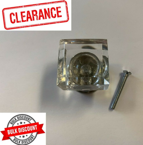 Packs square glass knob - glass,