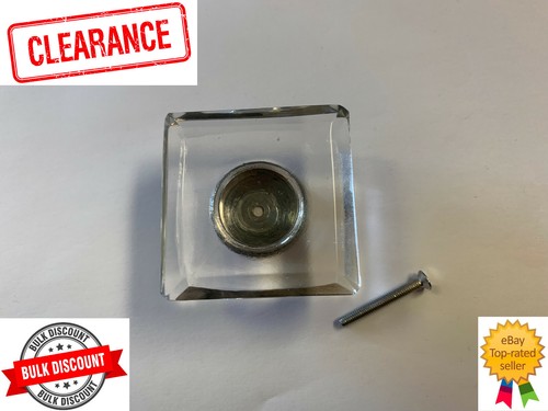 Packs square glass knob - glass,