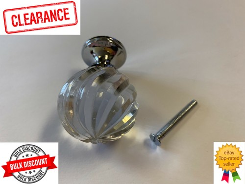 Packs swirl glass knob 35mm - swirl,